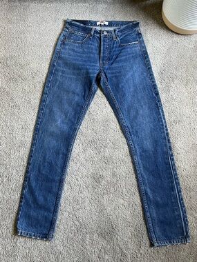NWOT Re/Done Indigo Midwash Straight Jeans 26